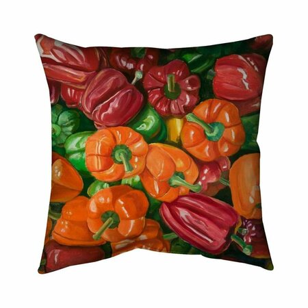 BEGIN HOME DECOR 26 x 26 in. A Lot of Peppers-Double Sided Print Indoor Pillow 5541-2626-GA82